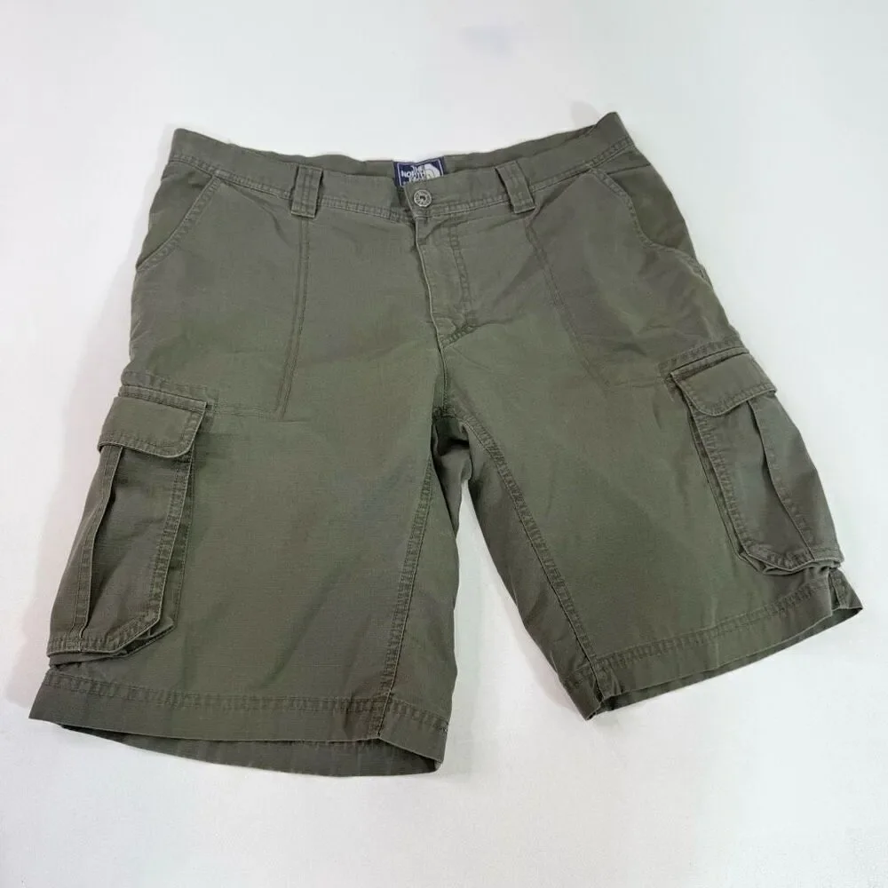 The North Face Shorts Mens 36 Regular Green‎ Cargo Hiking Olive Cotton